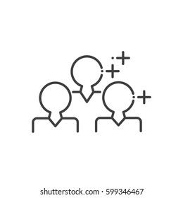 Group Advertisement, marketing icons