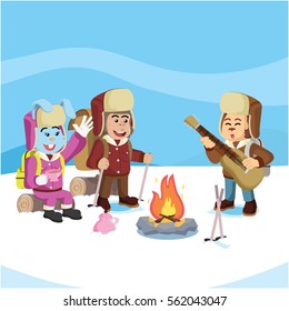 group of animal arctic explorer taking break