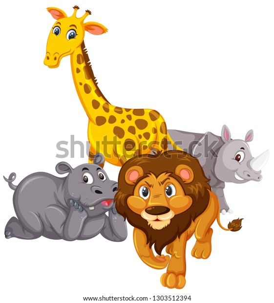 Group Animal Character Illustration Stock Vector (Royalty Free ...