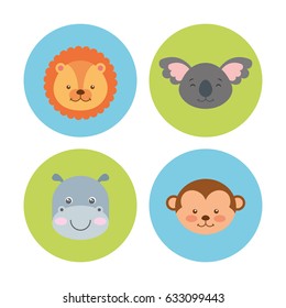 group animal cute icon
