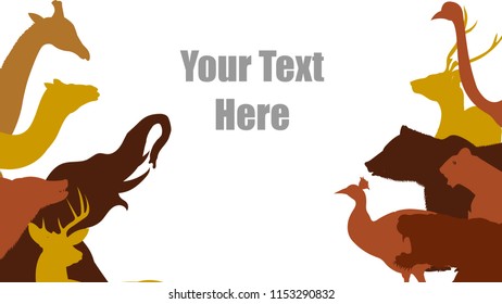 group of animal faces
