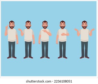 A group of Arab businessman personalities. vector illustration. isolated
