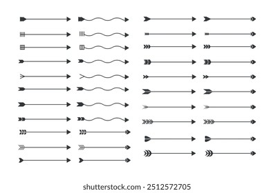 group of arrows  on white background