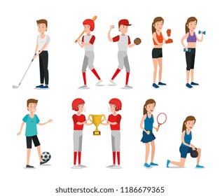 group of athletes practicing sport