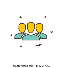 Group avatar icon design vector