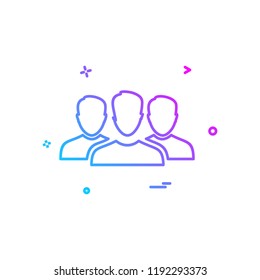 Group avatar icon design vector