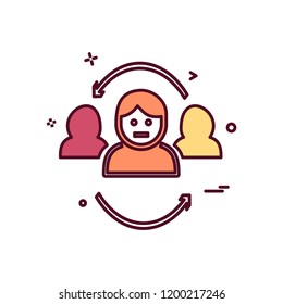 Group avatar icon design vector
