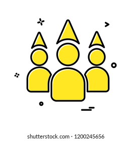 Group avatar icon design vector