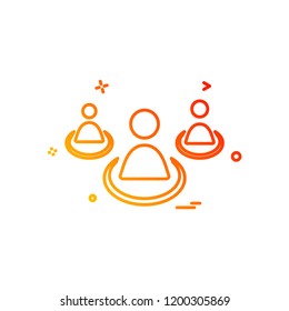 Group avatar icon design vector