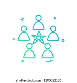 Group avatar icon design vector