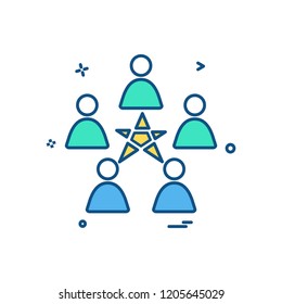 Group avatar icon design vector