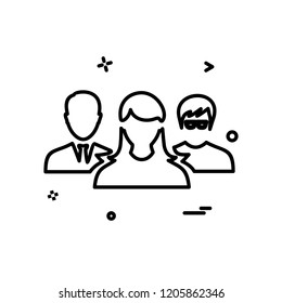 Group avatar icon design vector