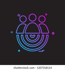 Group avatar icon design vector