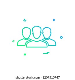 Group avatar icon design vector