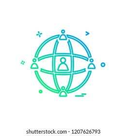Group avatar icon design vector