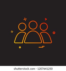 Group avatar icon design vector