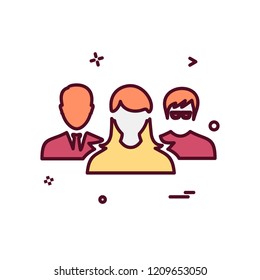 Group avatar icon design vector