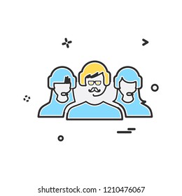 Group avatar icon design vector