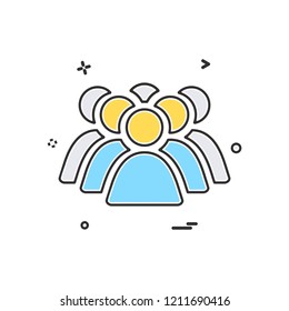 Group avatar icon design vector
