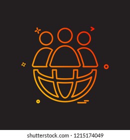 Group avatar icon design vector