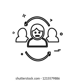 Group avatar icon design vector