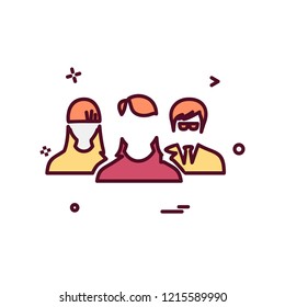 Group avatar icon design vector