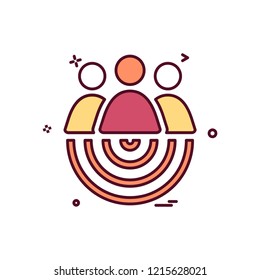 Group avatar icon design vector