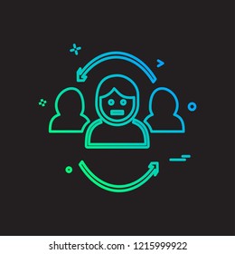 Group avatar icon design vector