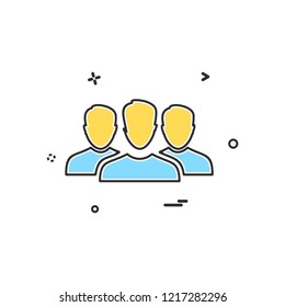 Group avatar icon design vector