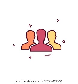 Group avatar icon design vector 
