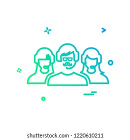 Group avatar icon design vector