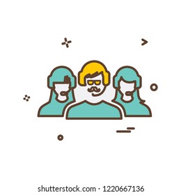Group avatar icon design vector