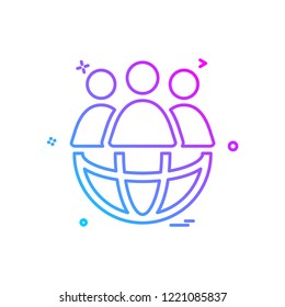 Group avatar icon design vector