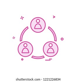 Group avatar icon design vector
