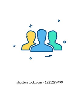 Group avatar icon design vector 