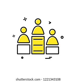 Group avatar icon design vector