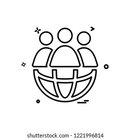 Group avatar icon design vector