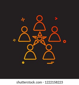 Group avatar icon design vector