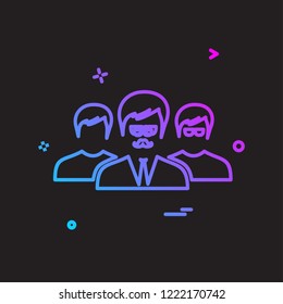 Group avatar icon design vector