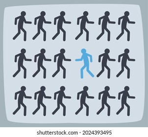 group of avatars in different positions