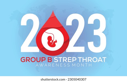 El mes de sensibilización del grupo B Streptococcus se celebra cada año en julio. plantilla de diseño de banner Diseño de fondo de ilustración vectorial.