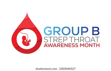 Group B Streptococcus awareness month is observed every year in July. banner design template Vector illustration background design..