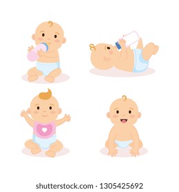 Group Babies Characters Stock Vector (Royalty Free) 1305425692 ...