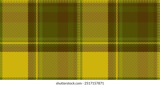 Group background fabric textile, new texture pattern tartan. Slim check plaid vector seamless in yellow and amber colors palette.