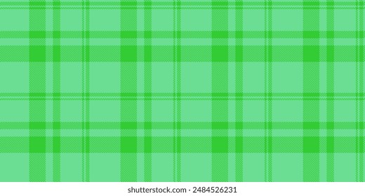 Group background plaid textile, greeting seamless fabric check. Industrial texture tartan pattern vector in green and lime green colors palette.