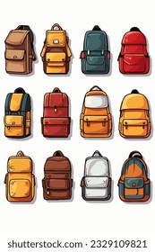 A group of backpacks with different colors