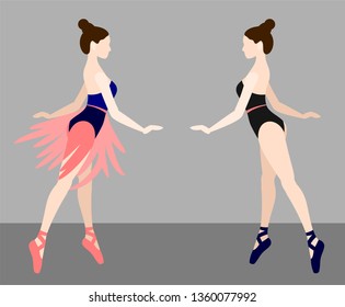 group Ballerinas in pointes 
