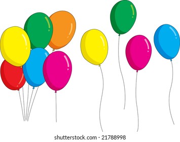 ilustración de grupo de globos