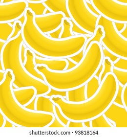 Group of banana seamless background
