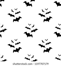 Group of bats. Seamless vector pattern